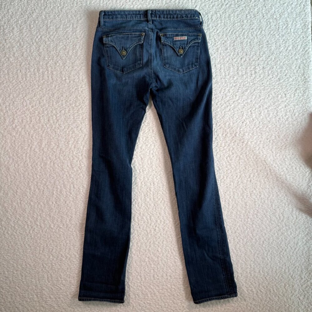 HUDSON womens ROXY Carly Straight Leg Mid-Rise Jean WM429DHK Dark Denim size 26 - Picture 7 of 12